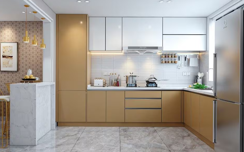 Acrylic Modular Kitchen