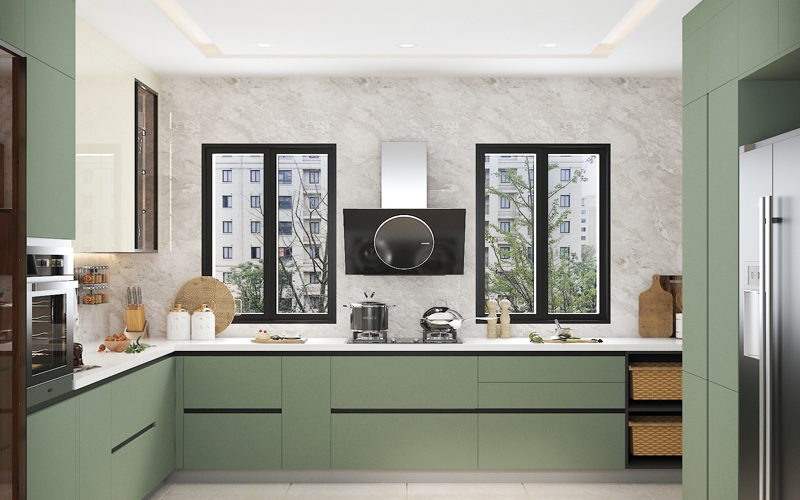 Sleek Modular Kitchen Manufacturer In Kanpur